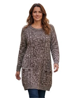 Creazioni Effecti Long Sleeve Knit Sweater - Brown